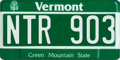 VT license plate NTR903