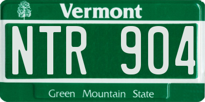 VT license plate NTR904