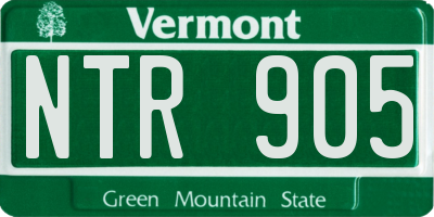 VT license plate NTR905