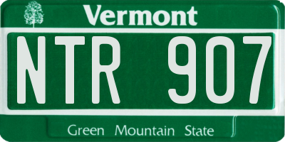 VT license plate NTR907