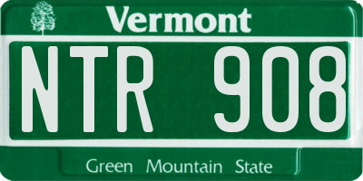 VT license plate NTR908
