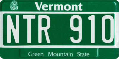 VT license plate NTR910