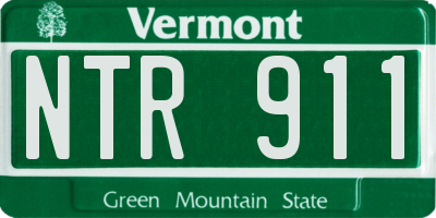 VT license plate NTR911
