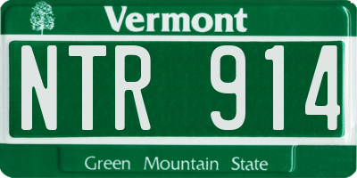 VT license plate NTR914