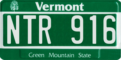 VT license plate NTR916