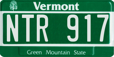 VT license plate NTR917