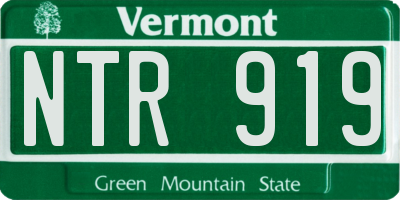 VT license plate NTR919