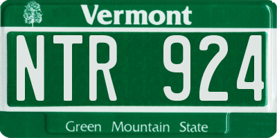VT license plate NTR924