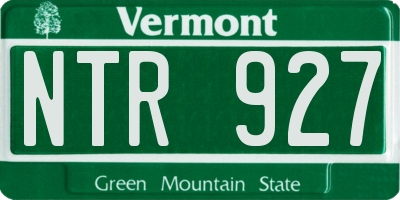 VT license plate NTR927