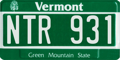 VT license plate NTR931