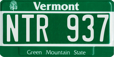 VT license plate NTR937