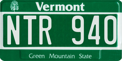VT license plate NTR940