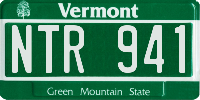 VT license plate NTR941