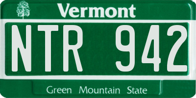 VT license plate NTR942