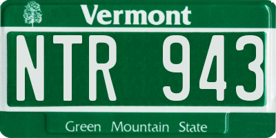 VT license plate NTR943