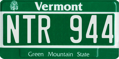 VT license plate NTR944