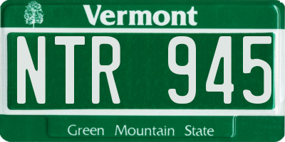 VT license plate NTR945