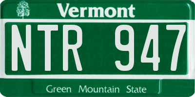 VT license plate NTR947