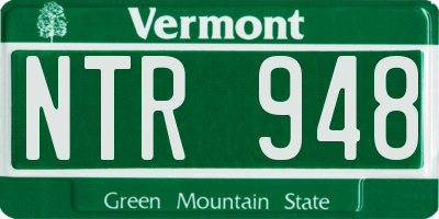 VT license plate NTR948