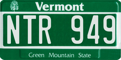 VT license plate NTR949