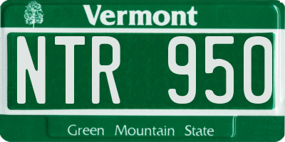 VT license plate NTR950