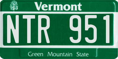 VT license plate NTR951
