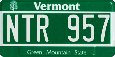 VT license plate NTR957