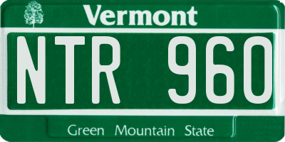 VT license plate NTR960