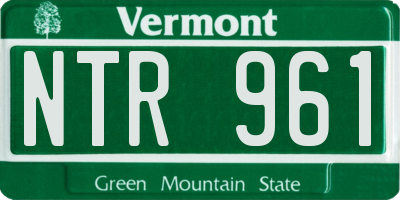 VT license plate NTR961