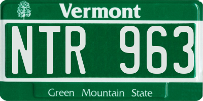VT license plate NTR963