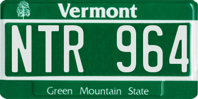 VT license plate NTR964