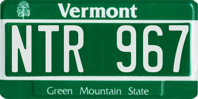 VT license plate NTR967