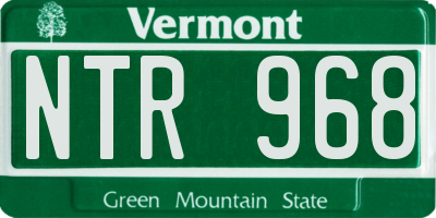 VT license plate NTR968