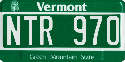 VT license plate NTR970