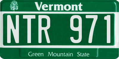 VT license plate NTR971