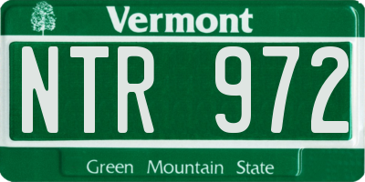 VT license plate NTR972