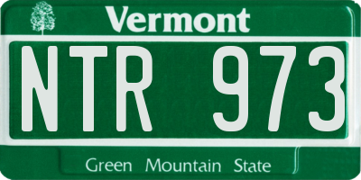VT license plate NTR973