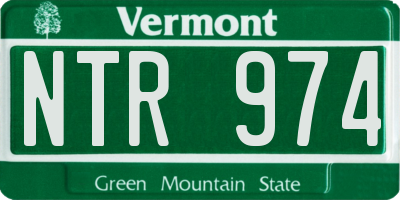 VT license plate NTR974