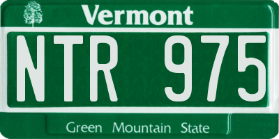 VT license plate NTR975