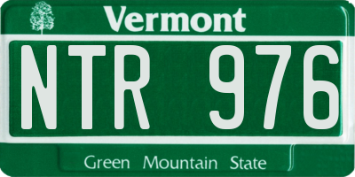 VT license plate NTR976