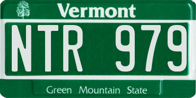 VT license plate NTR979