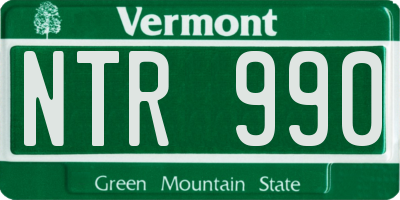 VT license plate NTR990