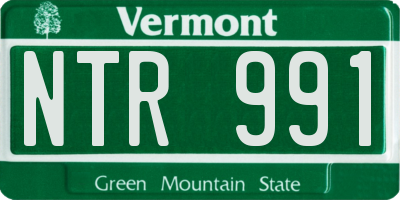 VT license plate NTR991