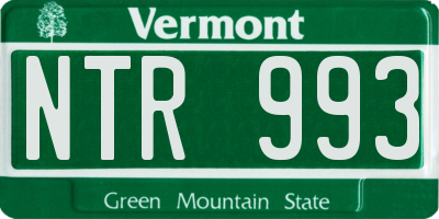 VT license plate NTR993