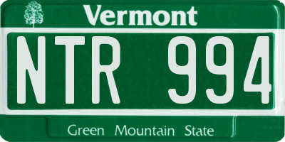 VT license plate NTR994