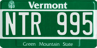VT license plate NTR995