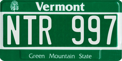 VT license plate NTR997