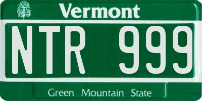 VT license plate NTR999