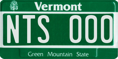 VT license plate NTS000