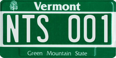 VT license plate NTS001